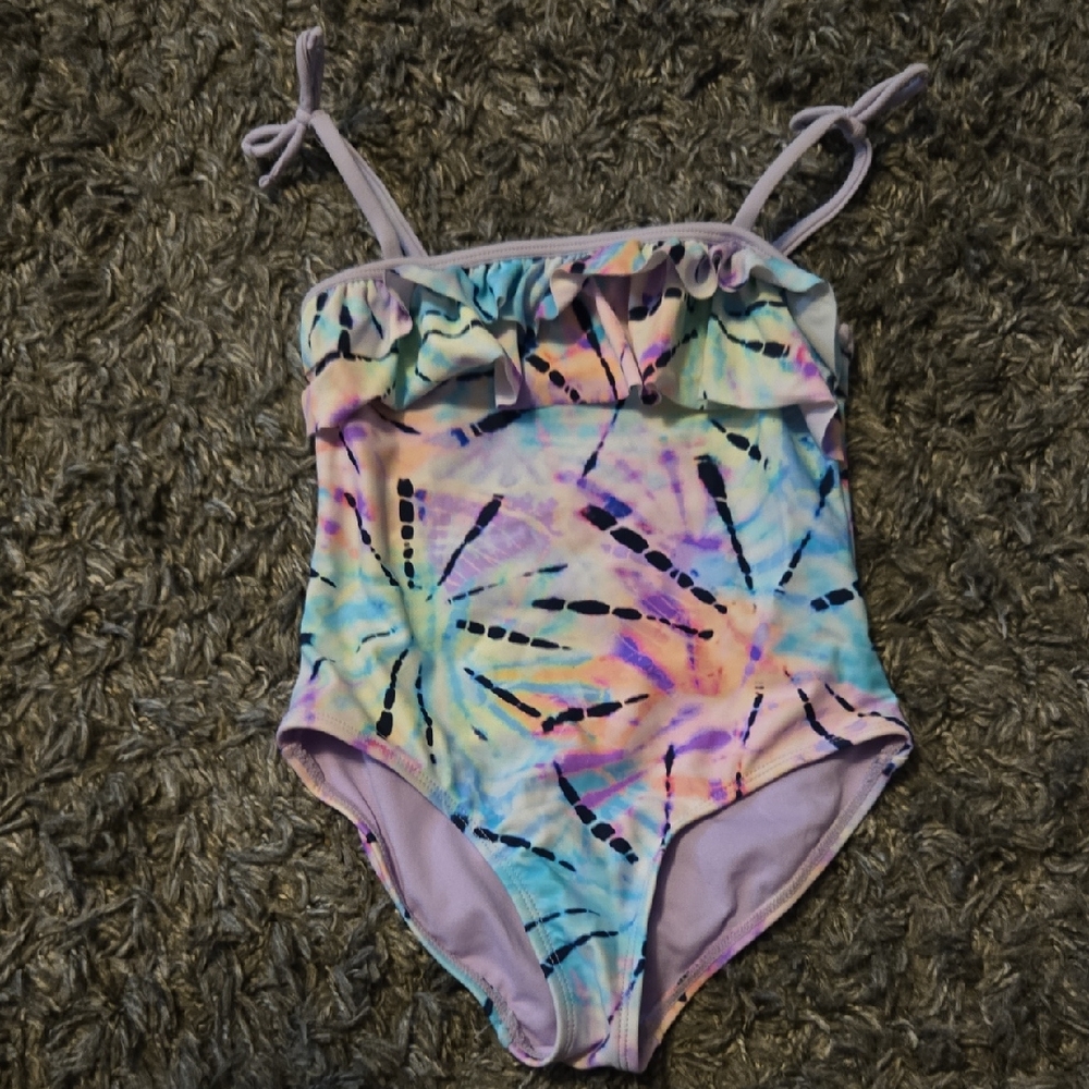 Wonder Nation Kids Tie-Dye One Piece Swimsuit - Multicolor